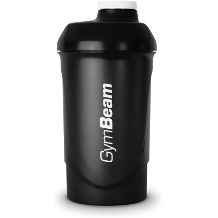 GymBeam Shaker 700ml Volume Protein Shaker with Mixing Sieve ml/oz Scale Leak-proof Shatterproof Dishwasher Safe Made of High Quality PP-Polypropylene All-Black