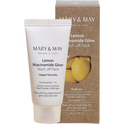 Mary&May Lemon Niacinamide Glow Wash Off Pack - Vitamin C Clarifying and Sebum Control