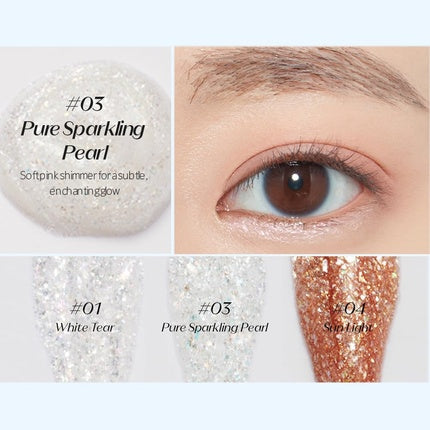 Etude Tear Drop Eyeliner Crystal & Opal Glitter Smudgeproof Sparkle Long