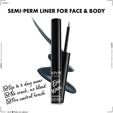 NYX Professional Makeup Epic Wear Liquid Liner Long-Lasting Waterproof Matte Eyeliner Stone Fox