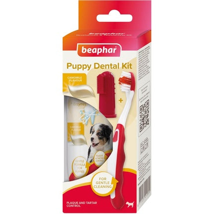 Beaphar Puppy Dental Care Kit with Toothbrush and Finger Toothbrush