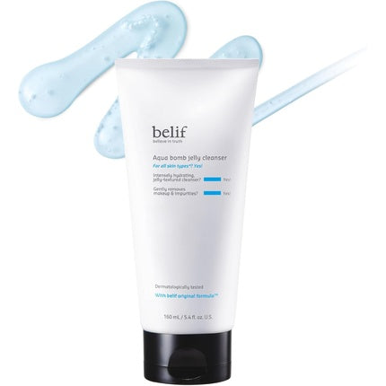 Belif Aqua Bomb Jelly Cleanser Jelly-To-Foam Mild Hydrating Facial Cleanser