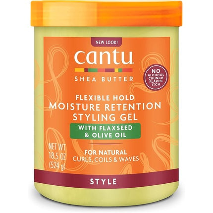Cantu Moisture Retention Styling Gel with Flaxseed and Olive Oil 524g
