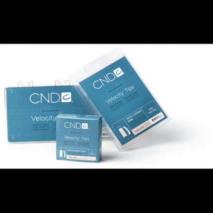 CND Velocity Nail Tips Clear Natural - Authentic