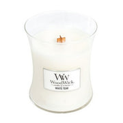 Woodwick White Teak Scented Candle