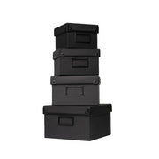 Depot Gift Boxes Set - Black Cardboard Boxes In Various Sizes
