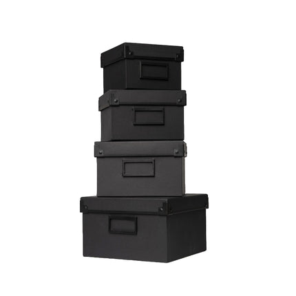 Depot Gift Boxes Set - Black Cardboard Boxes In Various Sizes