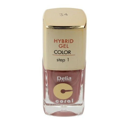 Delia Cosmetics Coral Hybrid Gel Nail Polish No. 34 Flesh Pearl 11ml