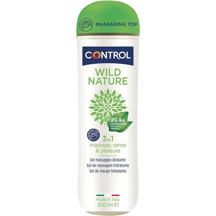 Control Wild Nature 3in1 Glide and Massage Gel with Applicator Attachment Paraben-Free and Non-Stick 200ml