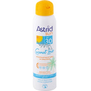 Astrid Sun Coconut Love Dry Mist Spray Spf30 Invisible Dry Spray For Tanning 150 Ml