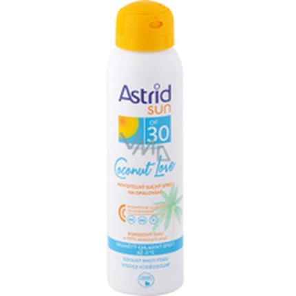 Astrid Sun Coconut Love Dry Mist Spray Spf30 Invisible Dry Spray For Tanning 150 Ml