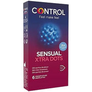 Control Stimulation Sensual Xtra Dots Condoms - Pack of 6
