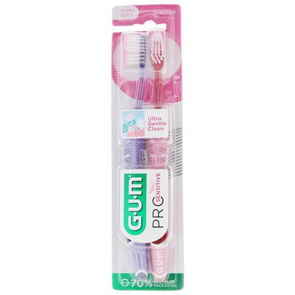 Gum Pro Sensitive 510 Duo Pack Ultra-Soft Toothbrushes