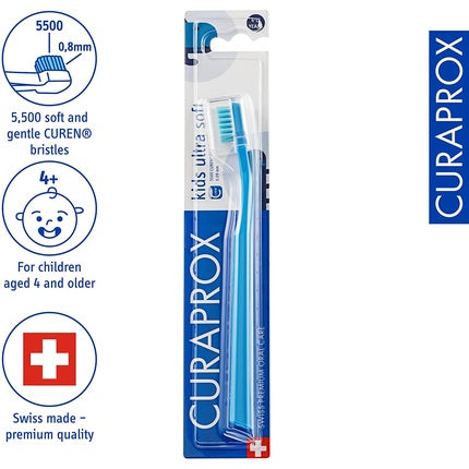 Curaprox CS Kids Toothbrush Ultra Soft CUREN Bristles Small Brush Head Random Color