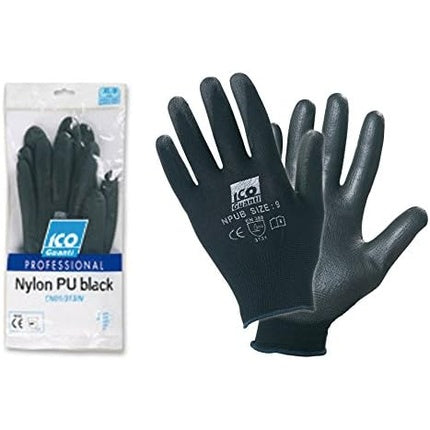 Icoguanti Poly Black Gloves Size 8