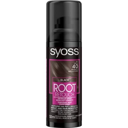 Syoss Root Retoucher Spray For Covering Roots Black 120ml