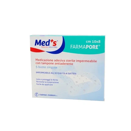 Farmac Zabban Med's Farmapore Adhesive Sterile Waterproof Dressing 10cm X 8cm