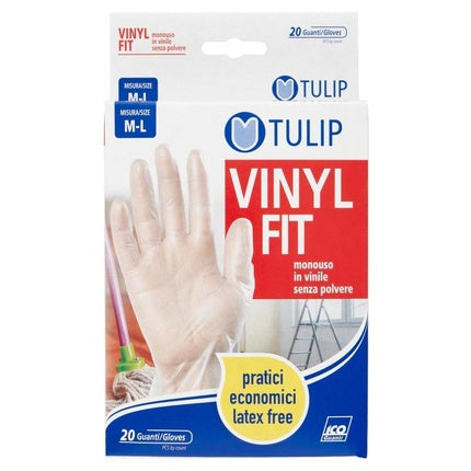 Vinyl Gloves 20 Pcs M-L