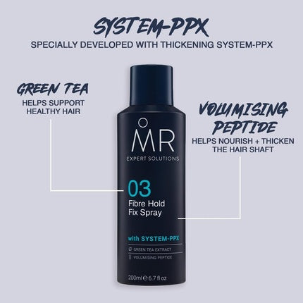 Mr Fibre Hold Fix Spray 200ml Paraben Free Texturising Spray Medium Hold