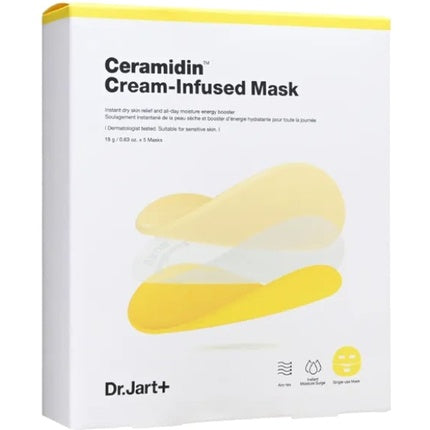 Dr. Jart+ Deeply Hydrating Ceramidin Face Mask Cream-Infused Mask - 5 X 18 G