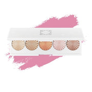 Ofra Cosmetics Ofraglow Signature Palette 5 Color Highlighter Palette with Mirror for Face Cheeks Eyes Illuminating Makeup Highlight with Warm Ivory Champagne Gold Pearl Pink Bronze Shades