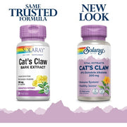 Solaray Cats Claw Bark Extract 200mg | 4% Oxindole Alkaloids | Healthy Immune