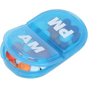 Acu-Life Daily AM/PM Travel Pill Organizer Vitamin Case Medicine Container Portable Round Pill Box Pocket Pharmacy 2 Times a Day