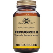 Solgar Fenugreek Vegetable Capsules 100 Pack - Aids Digestion and Soothes Stomach - Suitable for Daily Use - Vegan and Gluten Free