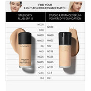 MAC Studio Radiance Serum Powered Foundation NC20 1.00 Fl Oz Light Beige with Neutral Golden Undertone for Light Skin