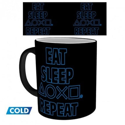 Abysse Heat Change Mug Eat Sleep Repeat 320 Ml