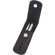 Tweezerman Black Petite Tweeze Set and Bahama Blue Stainless Steel Mini Slant Tweezer with Tweezer