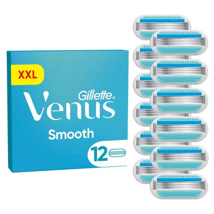 Venus Gillette Venus Smooth Razor Blades For Women - Blue/White - 12 Pieces