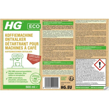 Eco Citric Acid Coffee Maker Descaler 500ml