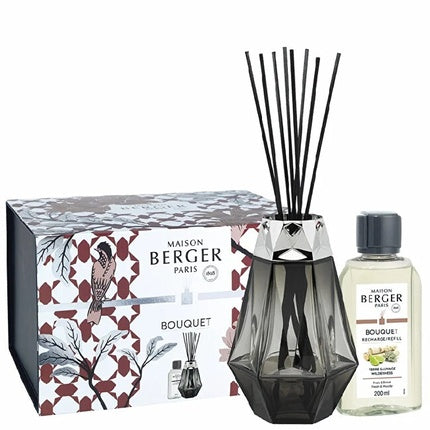 Maison Berger Paris Prisme Diffuser Set Black Reed Diffuser With Wilderness Refill 200 Ml