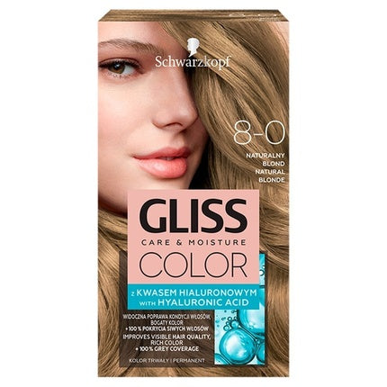 Gliss Color Care & Moisture Hair Dye 8-0 Natural Blonde