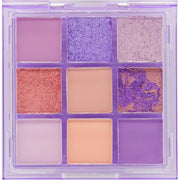 W7 Soft Hues Pressed Pigment Palette Colorway Amethyst Mattes and Duo-Chromes Purples Oranges Golds Nudes Cruelty Free Makeup For Women