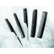 T4B LUSSONI Lift Tail Antistatic and Break-Resistant Carbon Comb with Fine Teeth 216