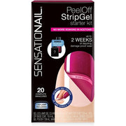 Sensationail Peel-Off Strip Gel Starter Kit Raspberry Wine