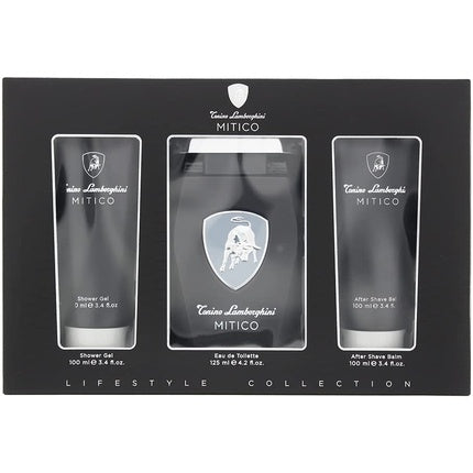 Tonino Lamborghini Mitico 3 Piece Gift Set: Eau De Toilette 125ml, Shower Gel 100ml, Aftershave Balm 100ml