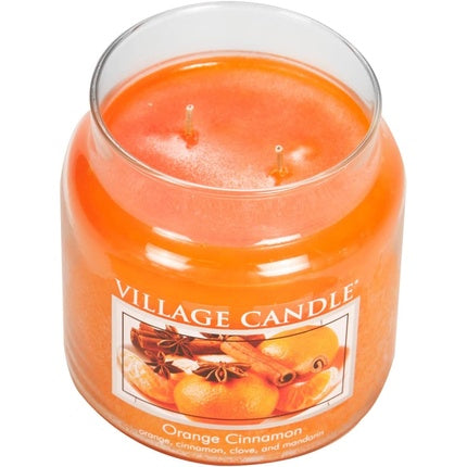 Village Candle Small Fragranced Candle Jar Orange Cinnamon 11oz 701g