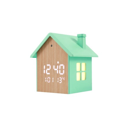 Itotal Birdhouse Alarm Clock Pastel Green 115 X 98 X 11 Cm