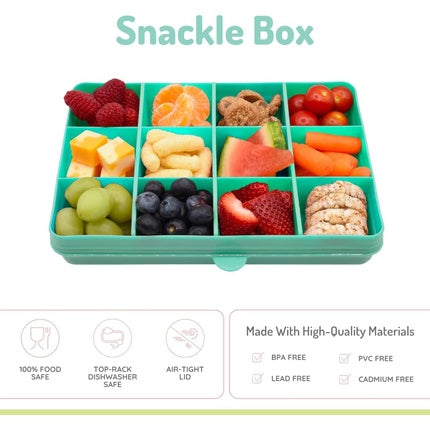 Melii Snackle Box 12-Compartment Divided Snack Container BPA-Free