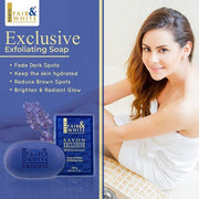 Fair & White Exclusive Exfoliating Soap 200g 7oz - Moisturizing Bar Soap Highly Effective For Face and Body