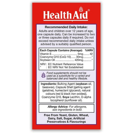 HealthAid Conergy CoQ-10 30mg 30 Capsules