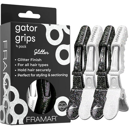 Framar Glitter Crocodile Hair Sectioning Clips for Women