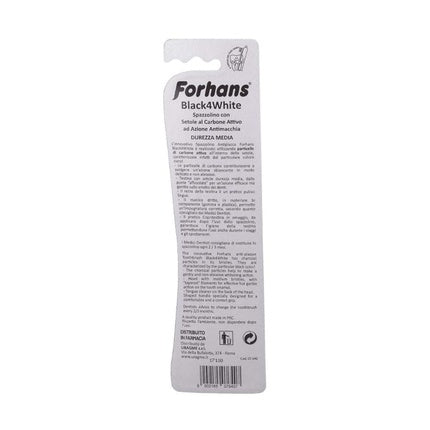 Forhans Black 4White Toothbrush with Activated Charcoal Particles