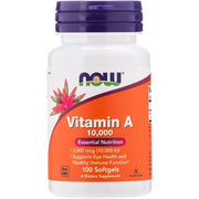 Now Foods Vitamin A 10,000 IU 100 Softgels