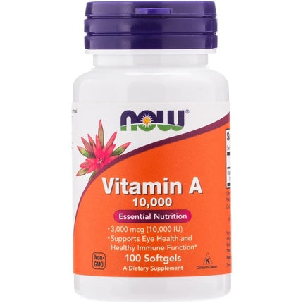Now Foods Vitamin A 10,000 IU 100 Softgels