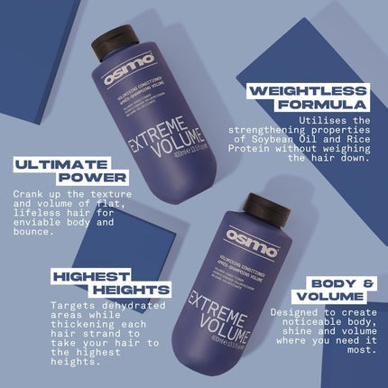 Osmo Extreme Volume Conditioner for Fuller Hair with Natural Proteins - Vegan