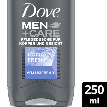 Dove Men+Care 3-in-1 Cool Fresh Shower Gel for Body, Face, and Hair with MicroMoisture 250ml